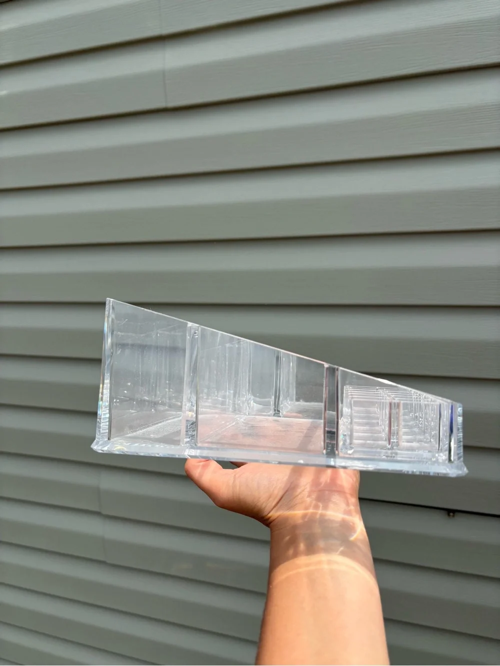 Clear Acrylic Multi-Compartment Cosmetic Makeup Organizer - The Container Store